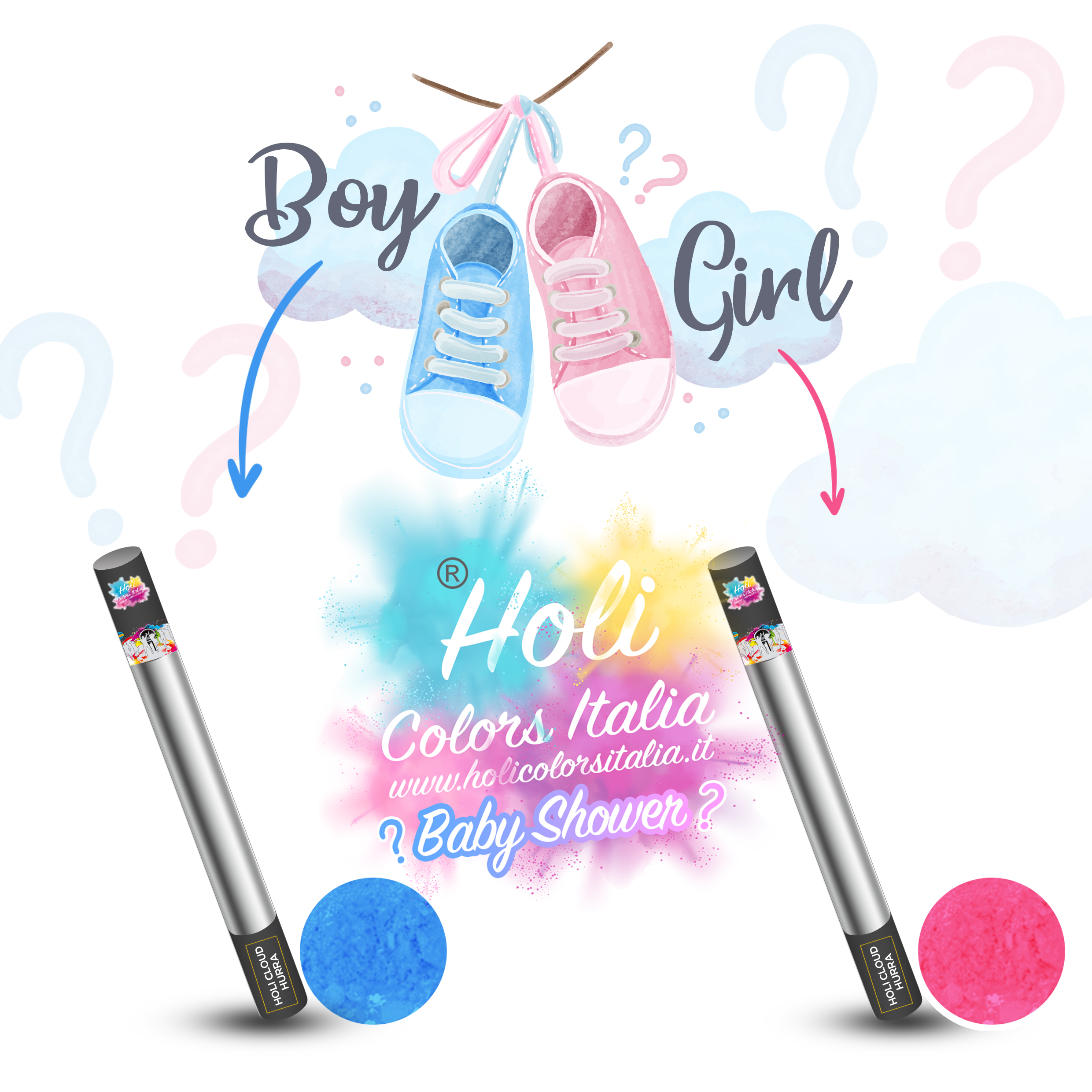 holi cloud polvere holi baby shower italia